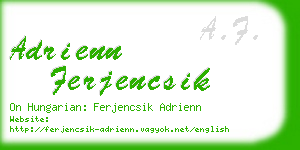 adrienn ferjencsik business card